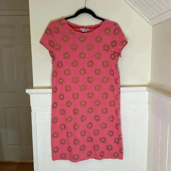 Boden Pink and Gold Coralie Sunburst Dress size 4 NWOT, Natural Fibers - Picture 1 of 8
